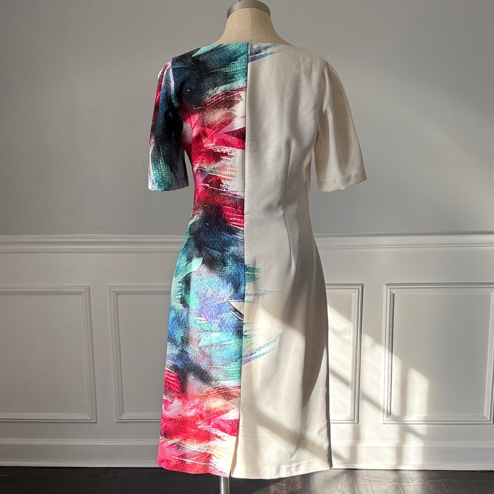 Rickie Freeman x Teri Jon Abstract Print Sheath Dress - Picture 7 of 13